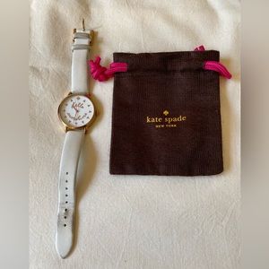 Kate Spade white leather band watch